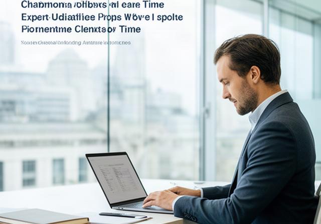 Professional adviser reviewing a client workflow on a laptop in a bright London office
